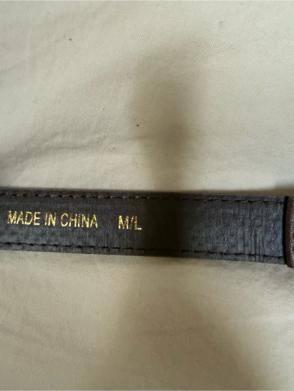 REVOLVE Brown Leather Belt with Gold Western Buckle & Tip - Picture 3 of 3